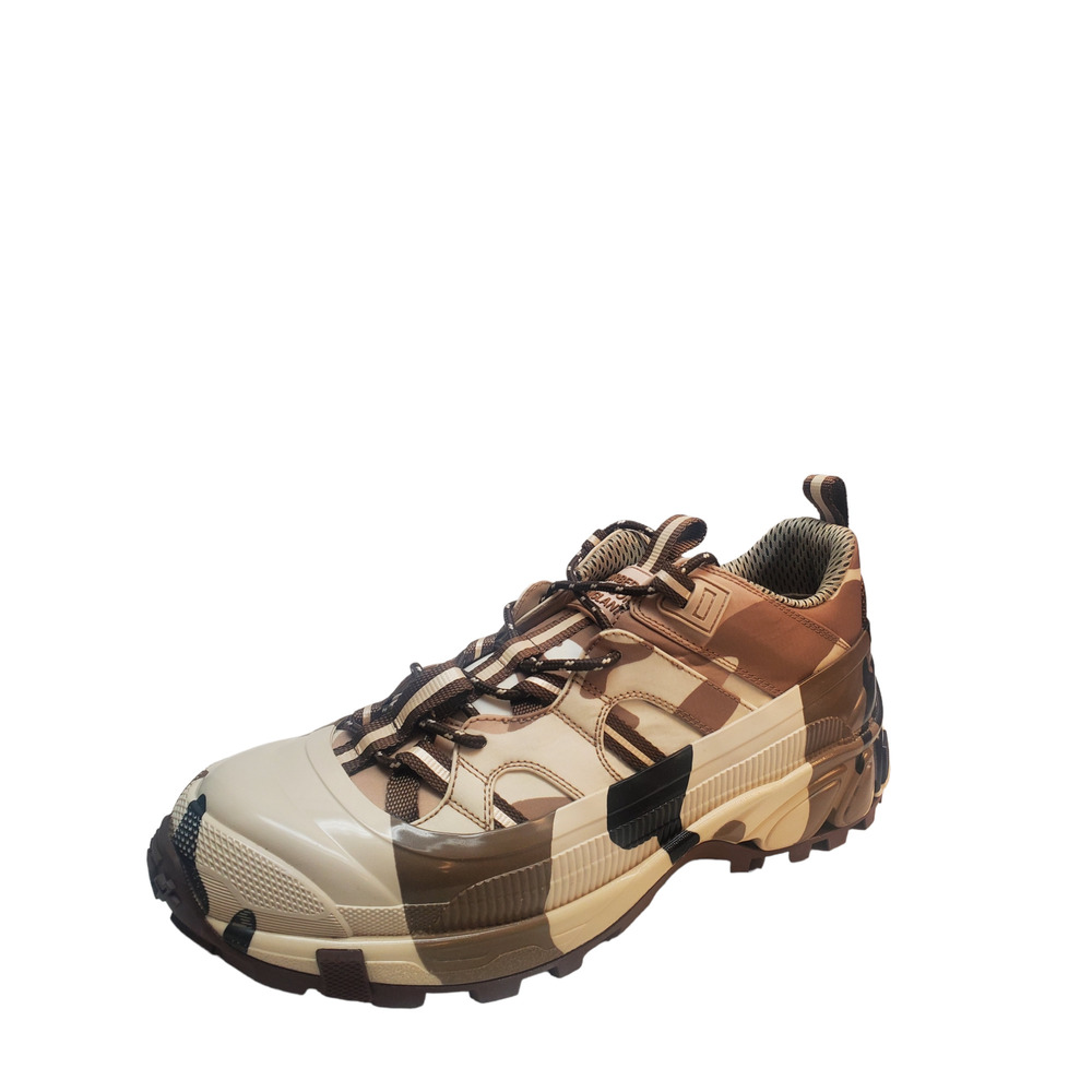 Burberry Mens  Shoes Authur Story 152 Italian Leather Sneakers Brown Cam…